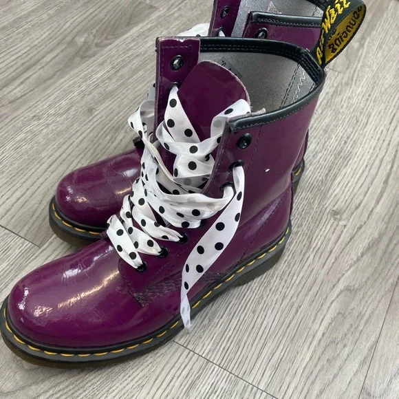 Dr Marten purple patent boots size 4 - Picture 7 of 7